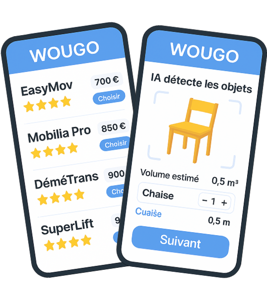 application déménagement particulier entreprise